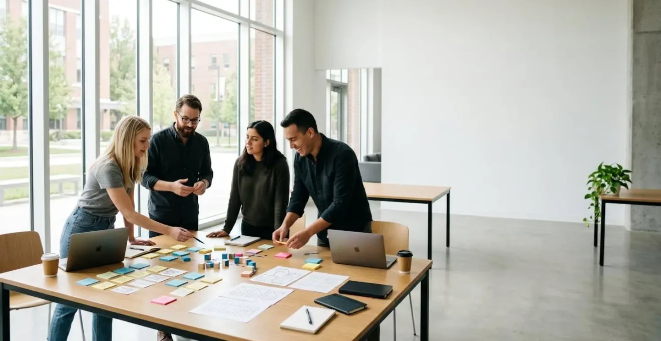 Kompaktes Content-Marketing-Team arbeitet effizient mit modularem Content-System